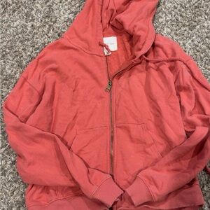 American Eagle Coral Zip-Up Hoodie